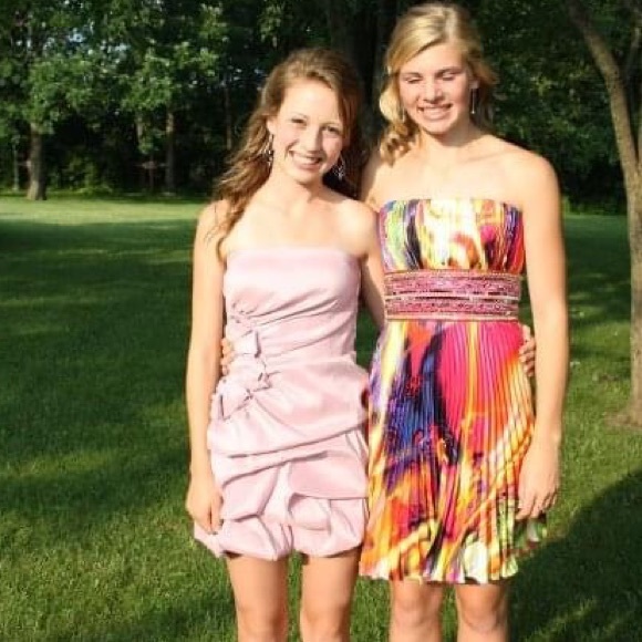 Blush Pink Strapless Dress - Picture 3 of 4